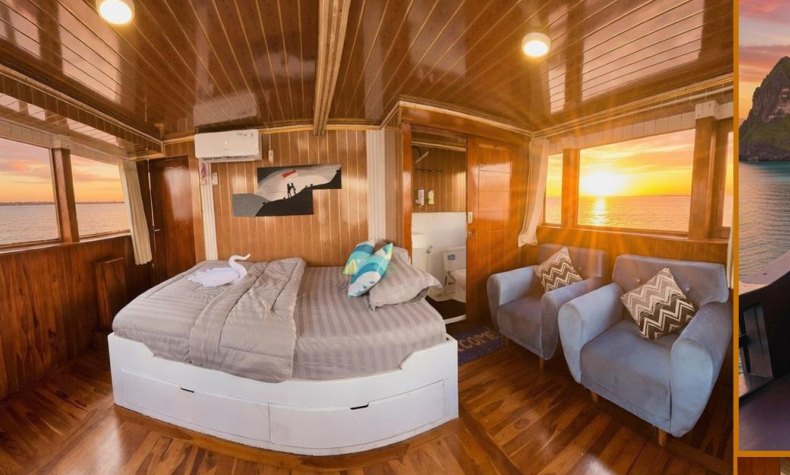 Jawa master cabin bedroom on Princess Nabila